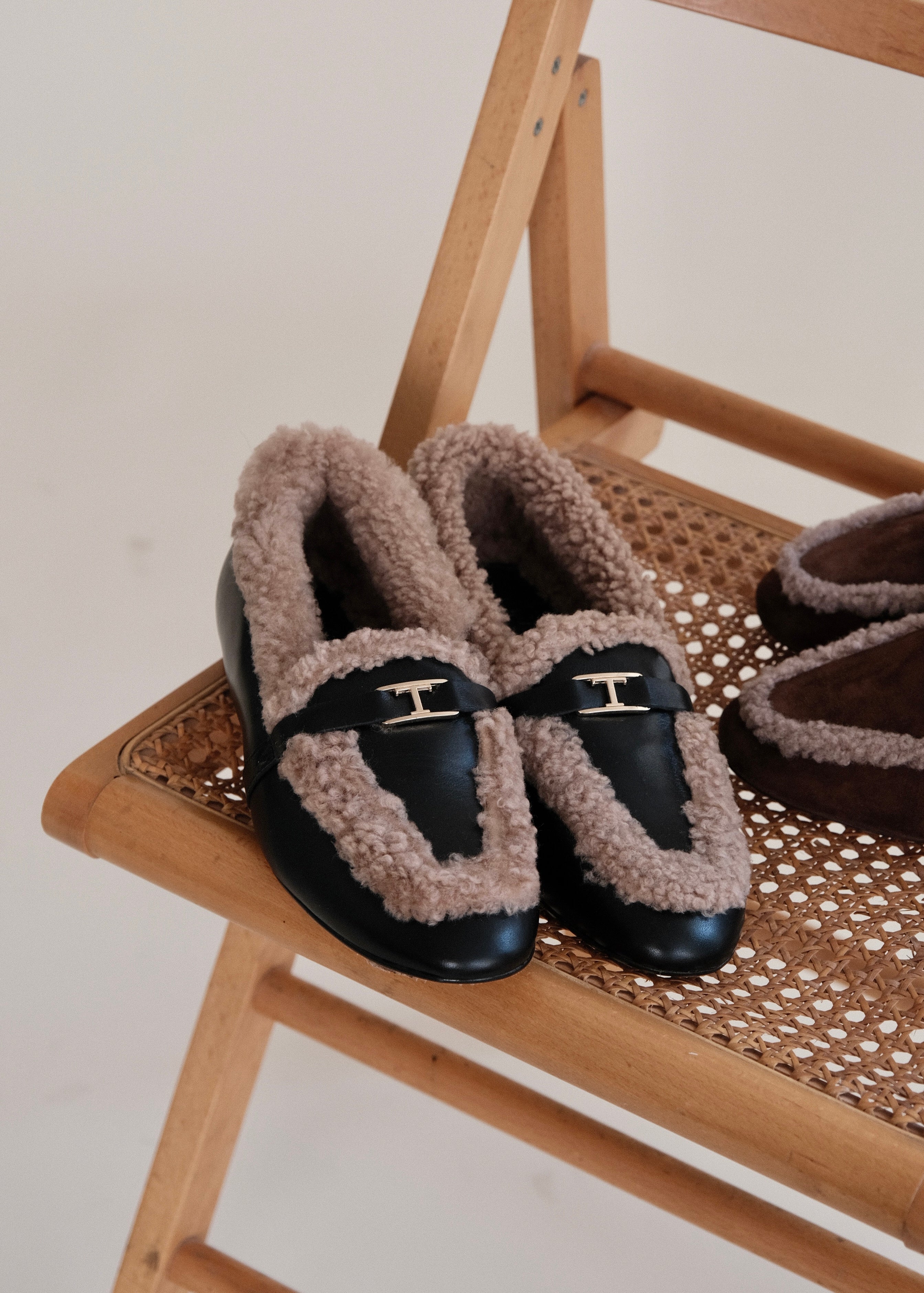 Mocassins Toral Lily Black shearling Toral