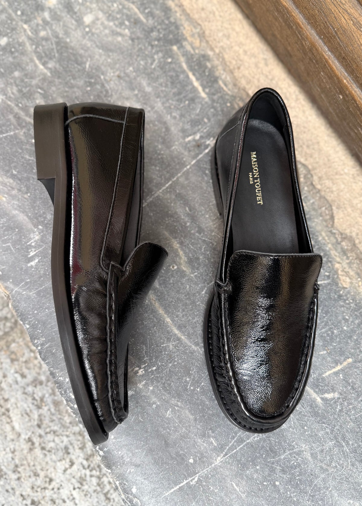 Mocassins Maison Toufet Clémentine noir