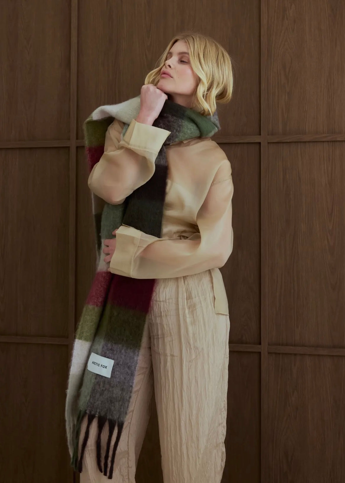 Écharpe Arctic Fox & Co - Green check Arctic Fox and Co