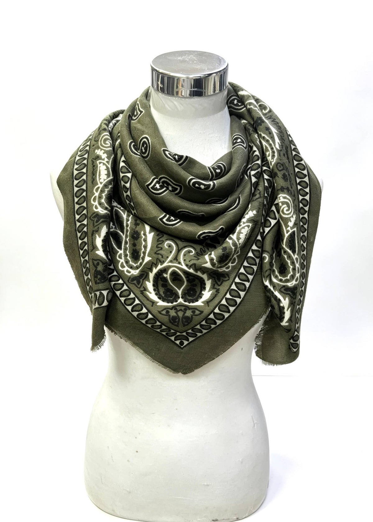 Foulard maxi carré K27 Paisley - L'adresse Corte 