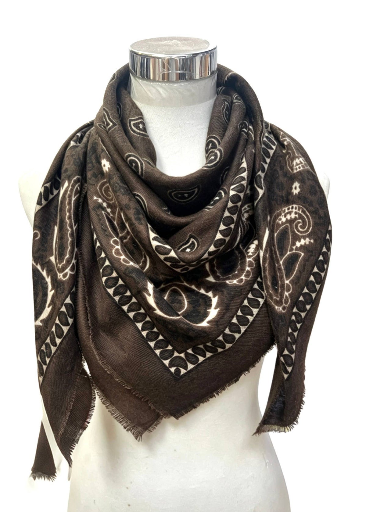 Foulard maxi carré K27 Paisley - L'adresse Corte 