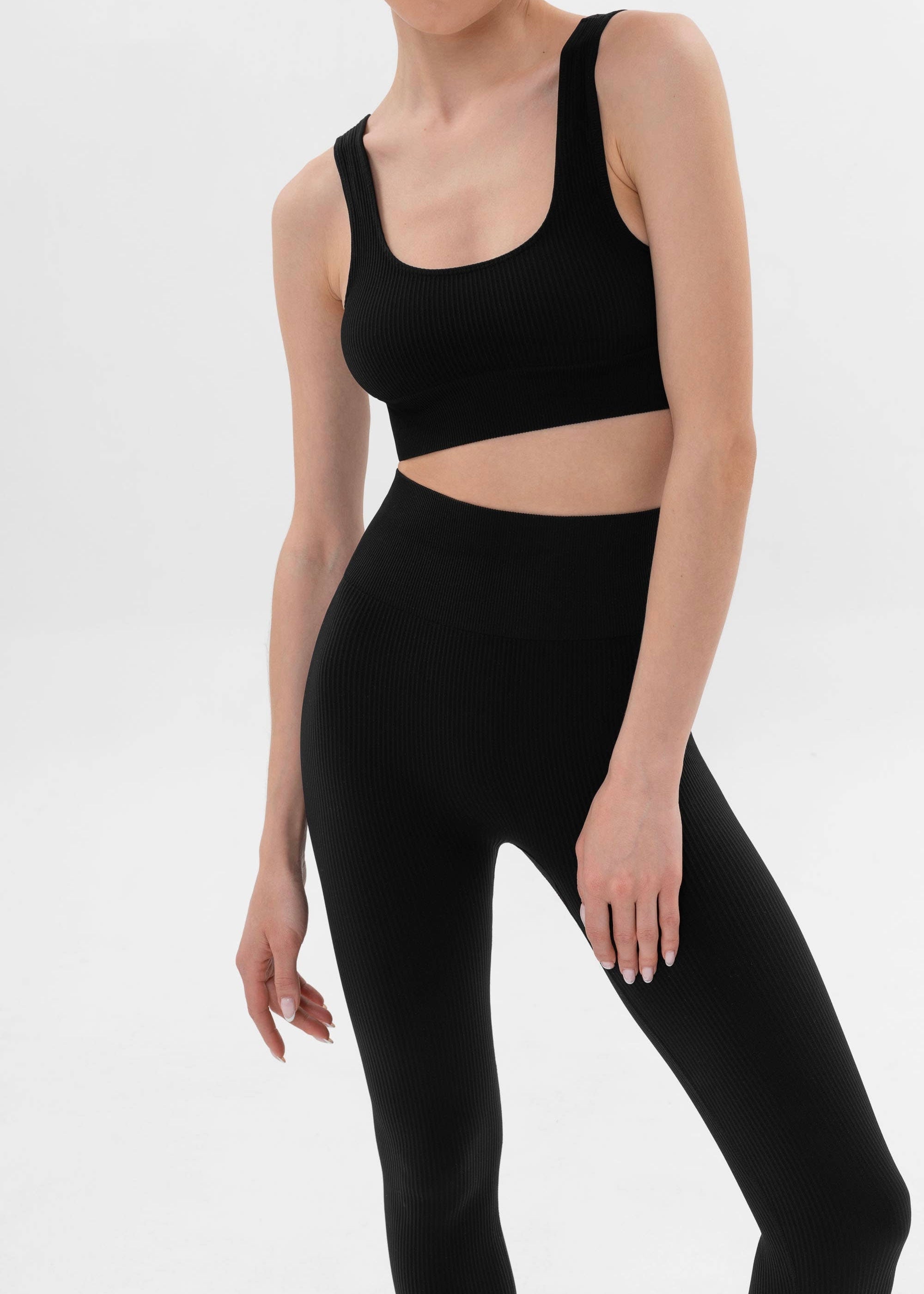 Legging de yoga SIAWEAR Ribs Black SIAWEAR