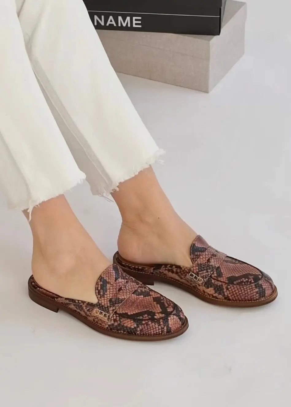 Mocassins Mat:20 9024 pitone blush Mat:20