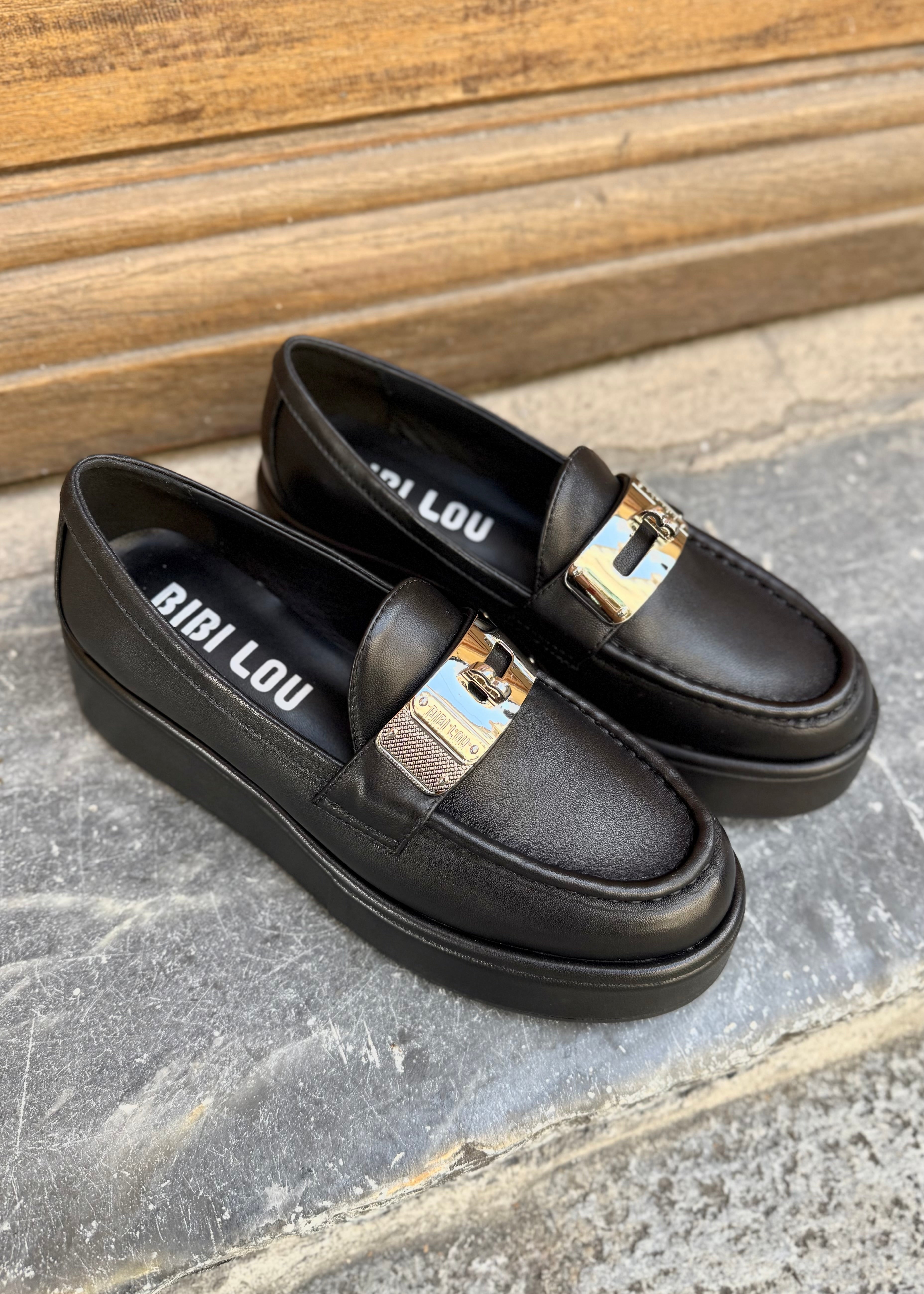 Mocassins à plateformes Bibi Lou Black Bibi Lou