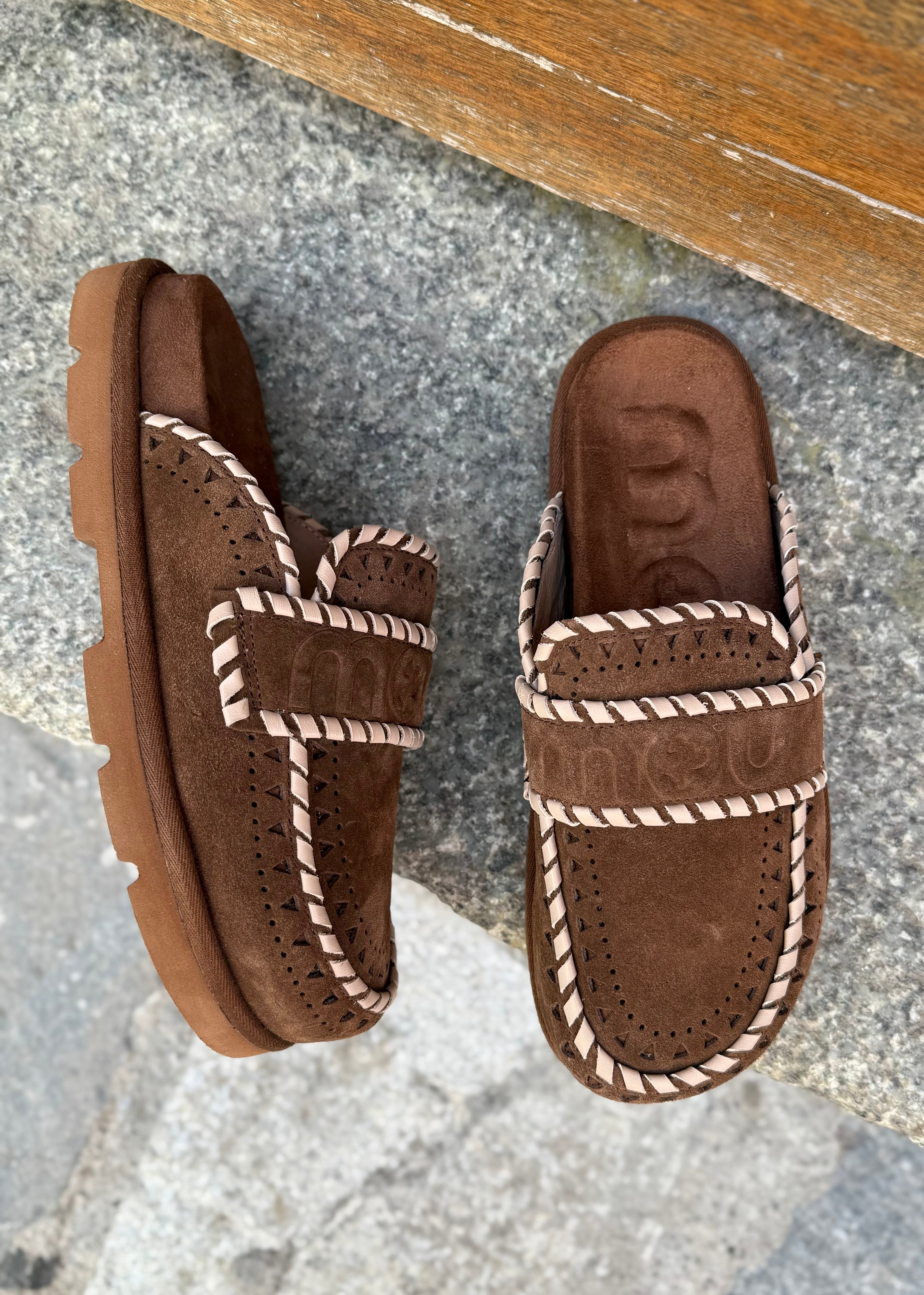Sabots Mou Low bio Stitchin Nut Brown Mou footwear