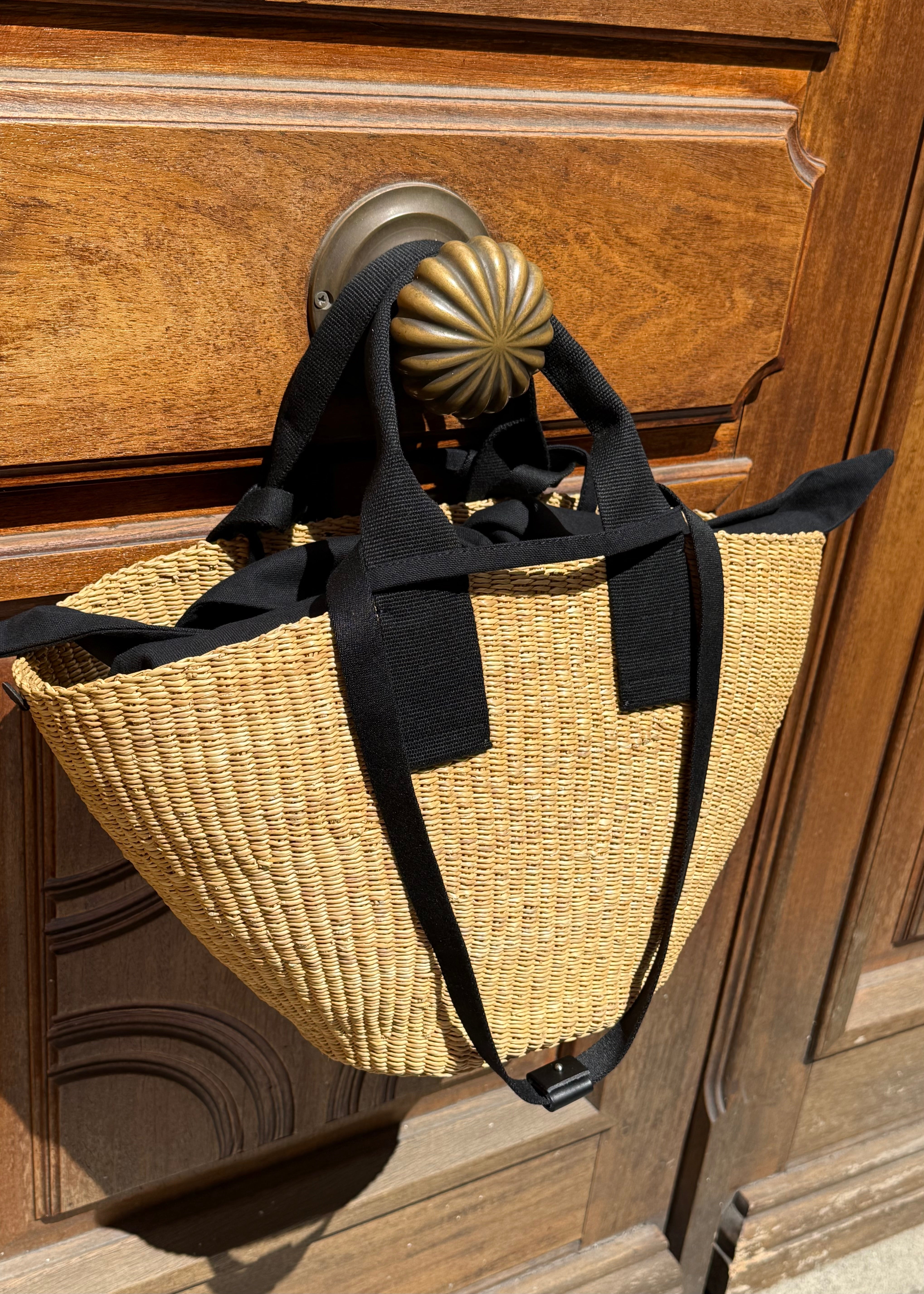 Panier Muuñ Abou - Natural - Black Handles Muun