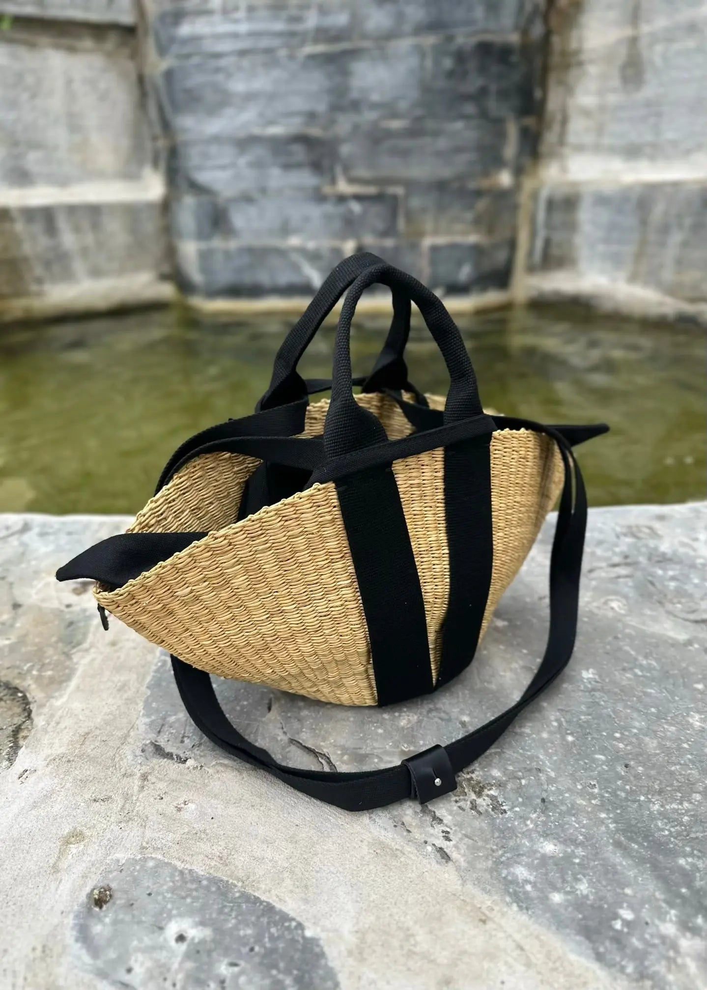 Panier Muuñ Mini Sophie - Natural - Black Handles Muuñ