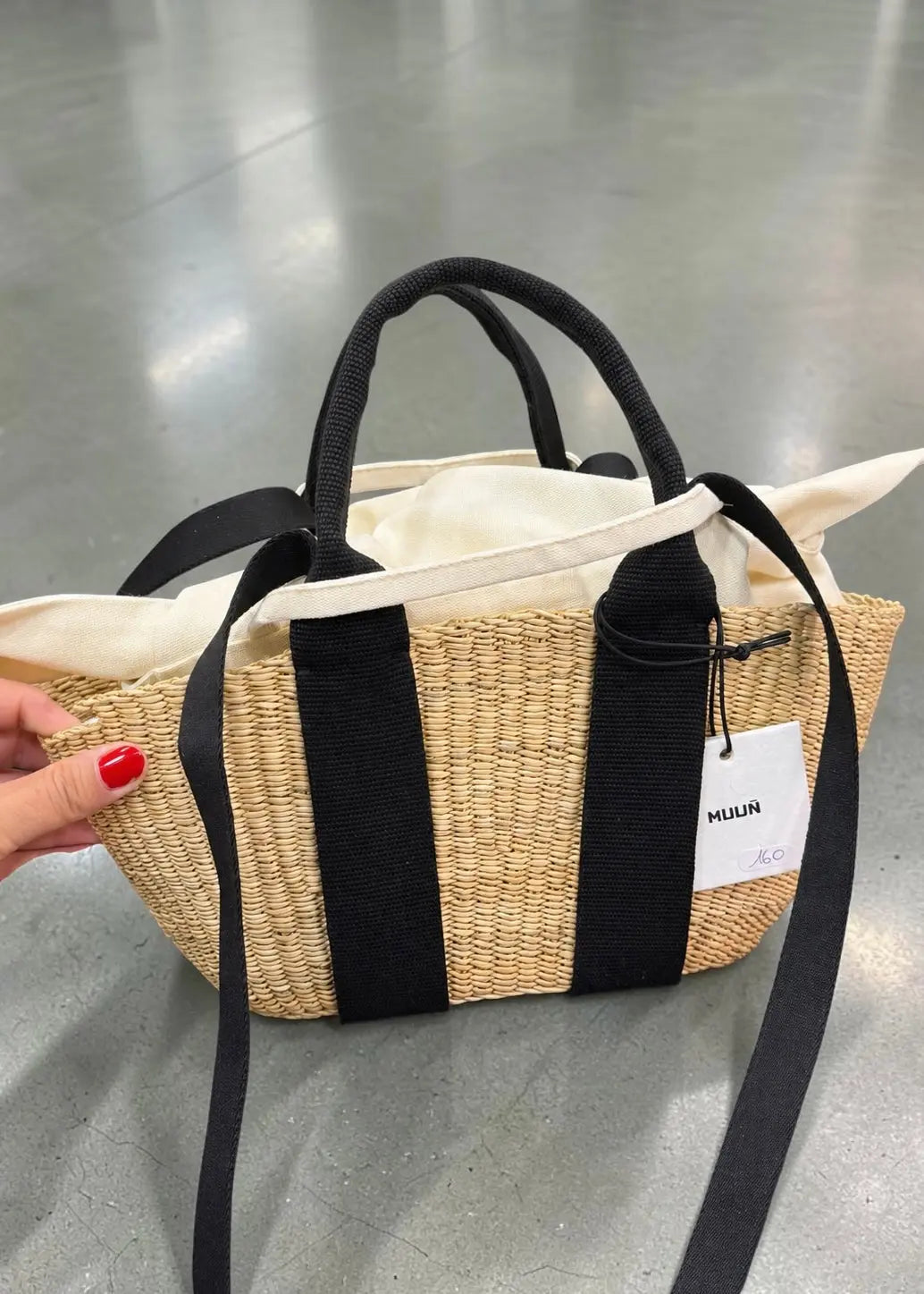 Panier mini Muuñ George - Natural - Black Handles Muun