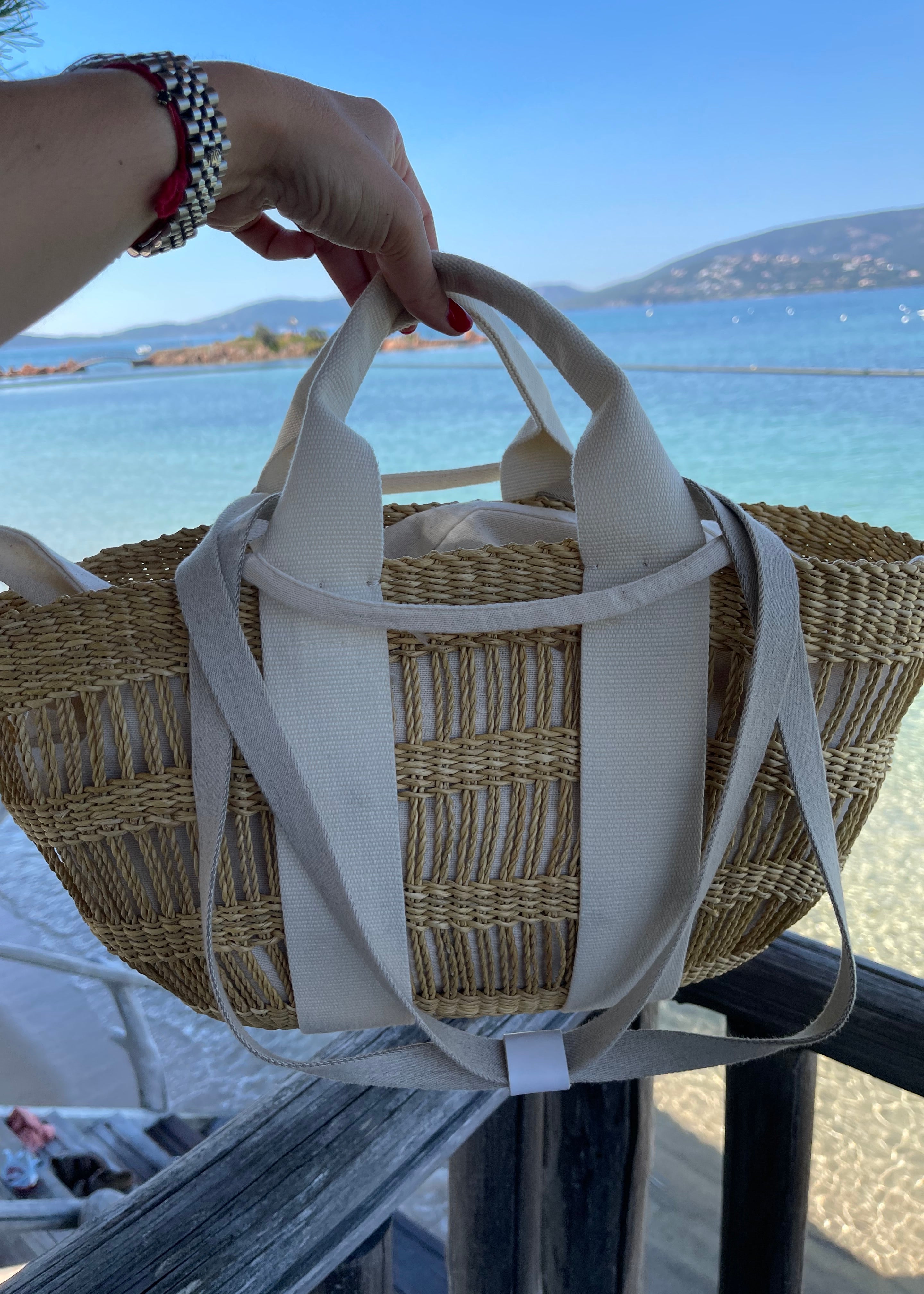 Panier Muuñ George Net - Natural - Ecru Handles Muun