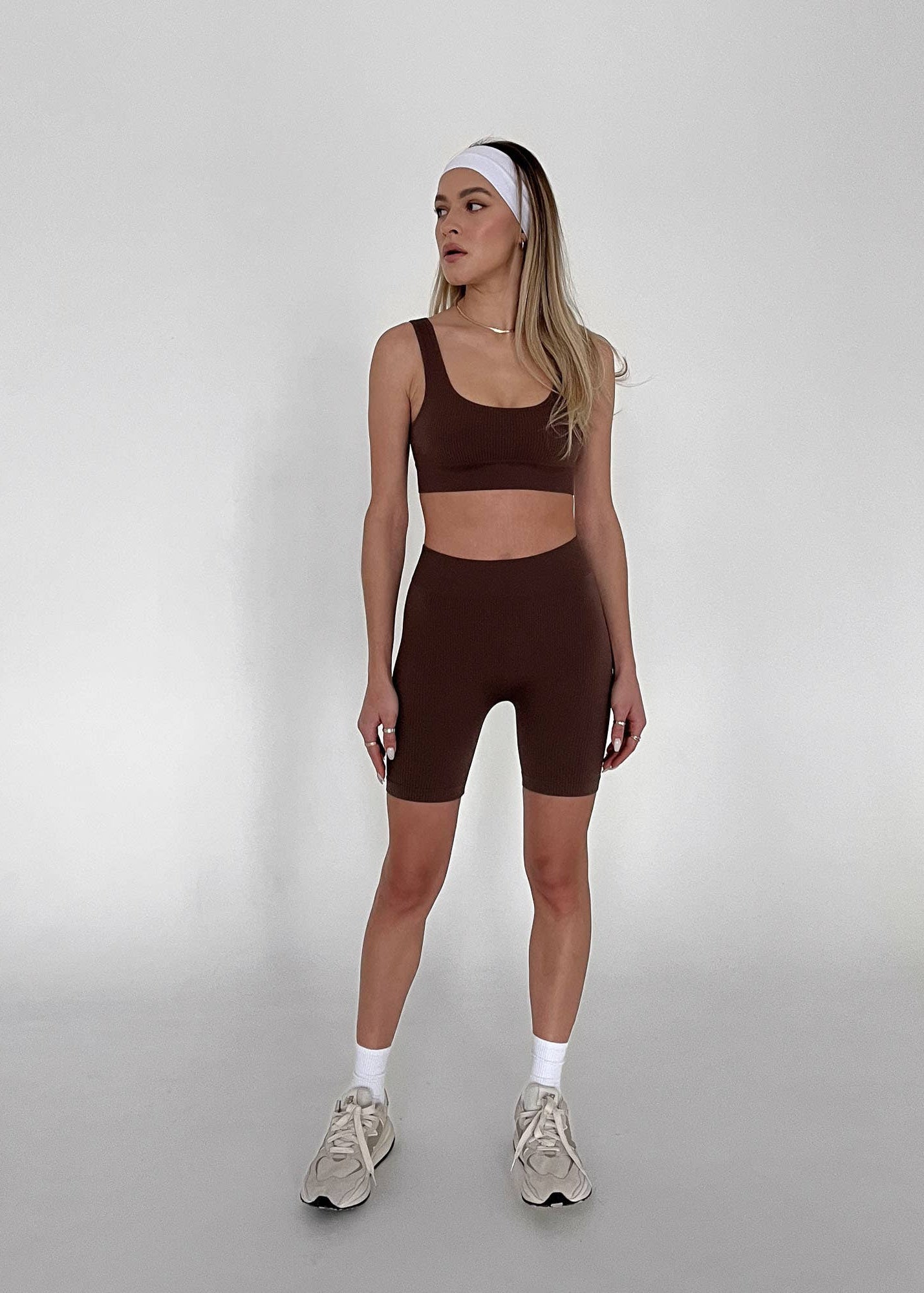 SIAWEAR - 
Short de vélo Ribs COFFEE Yoga Pilates 🇮🇹 SIAWEAR