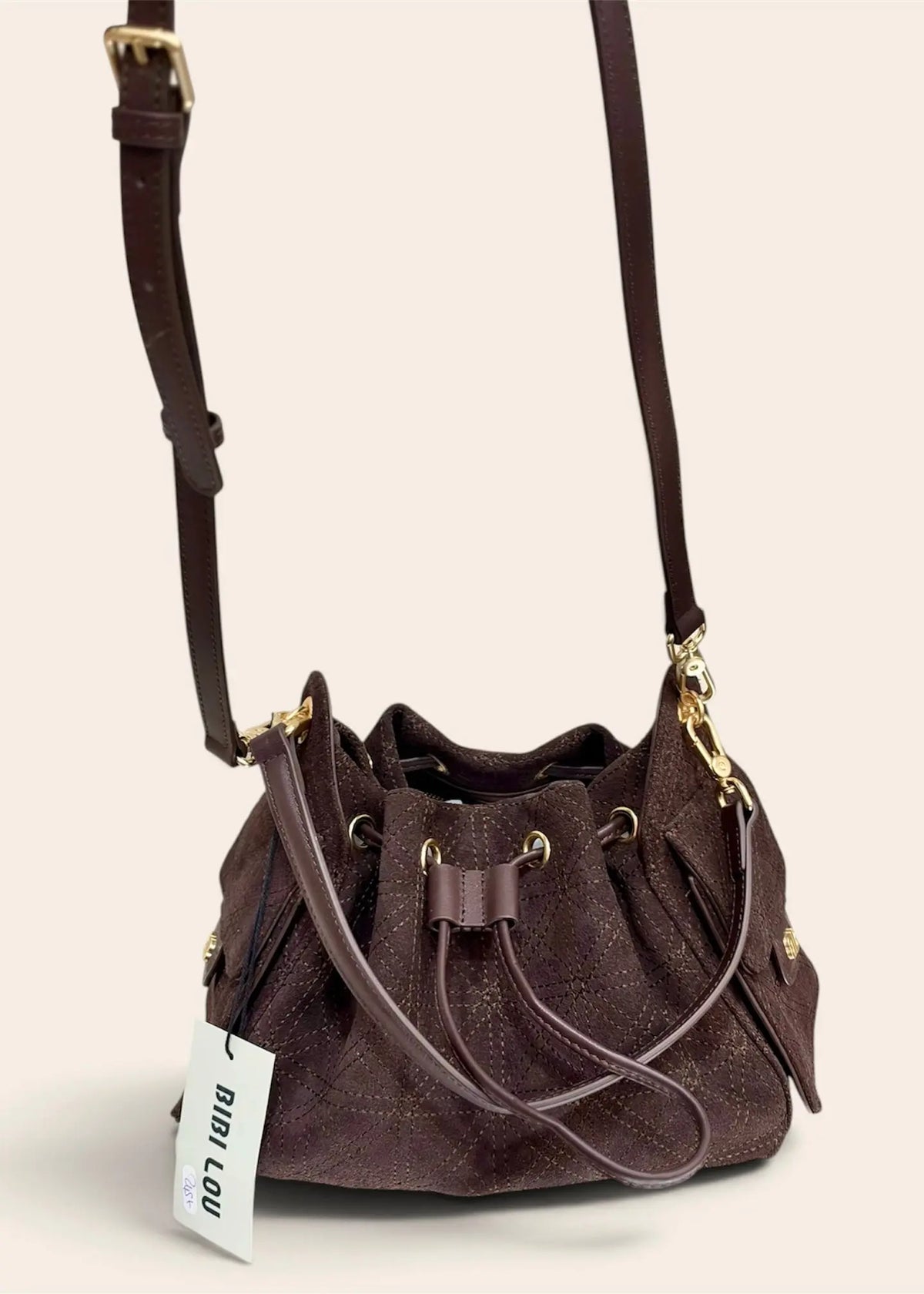 Sac Bibi Lou Agate suede Marron Bibi Lou