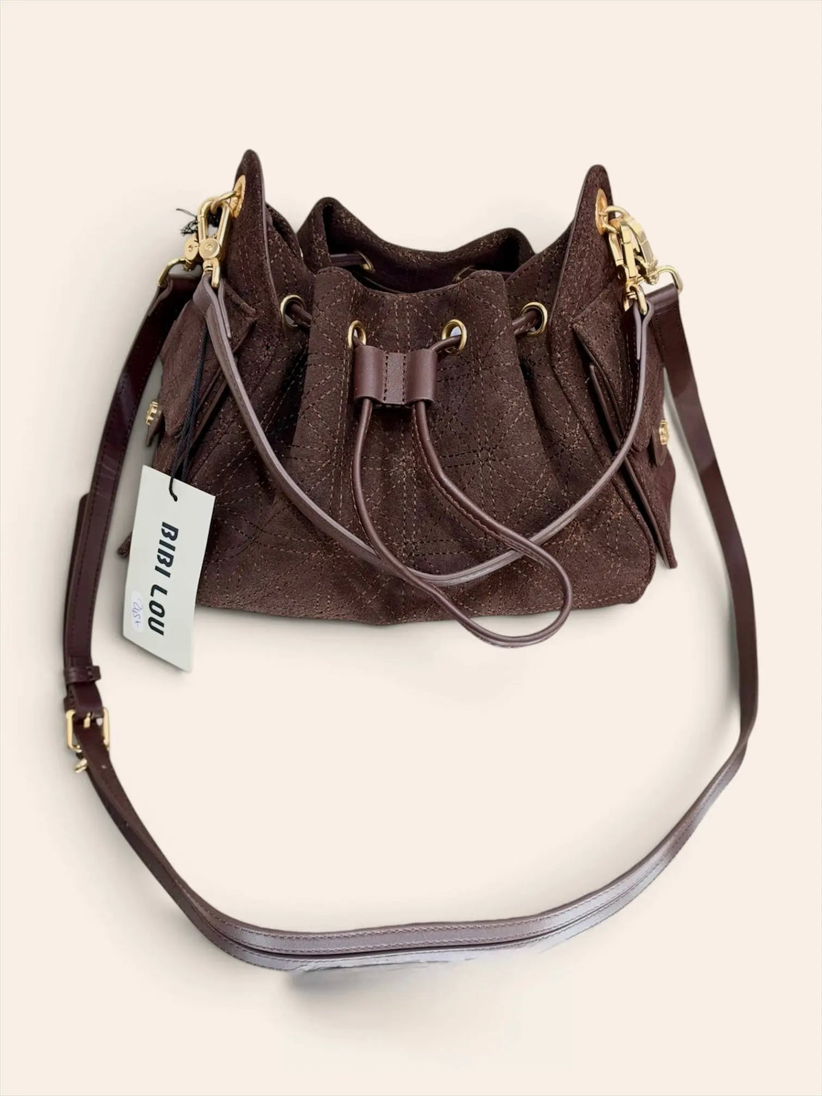 Sac Bibi Lou Agate suede Marron Bibi Lou