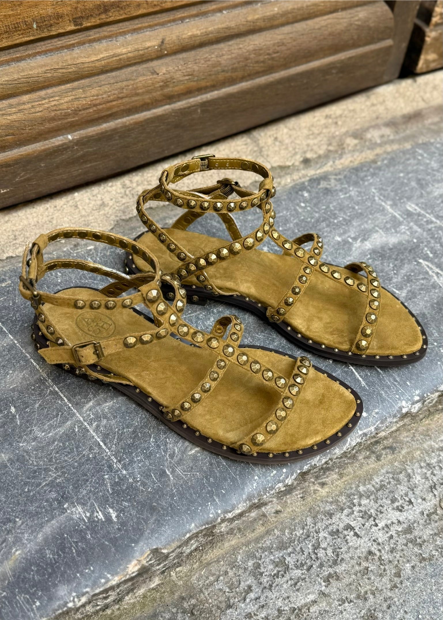 Sandales Ash Play Fir Green suède Ash