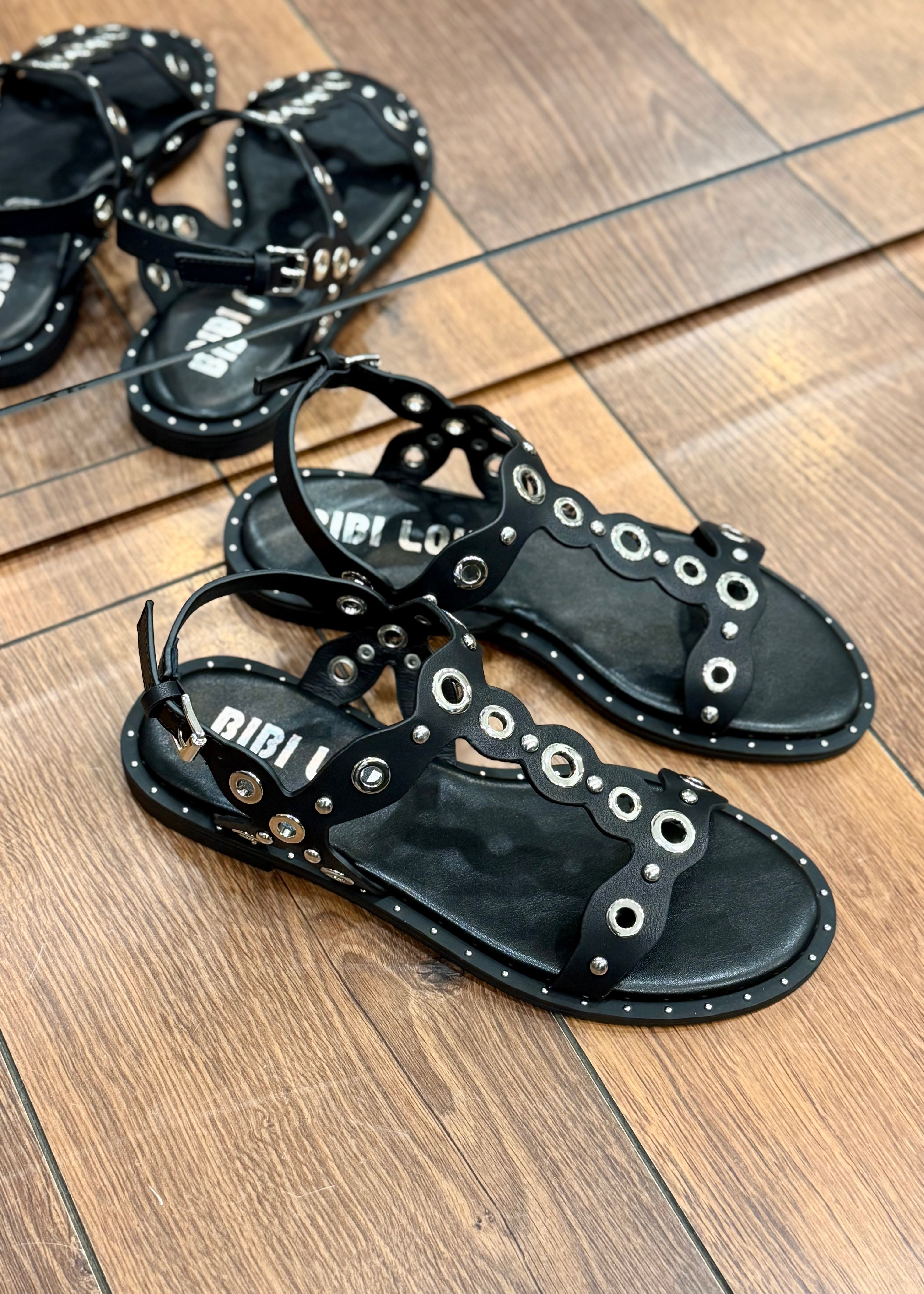 Sandales Bibi Lou Canna noir studs Bibi Lou