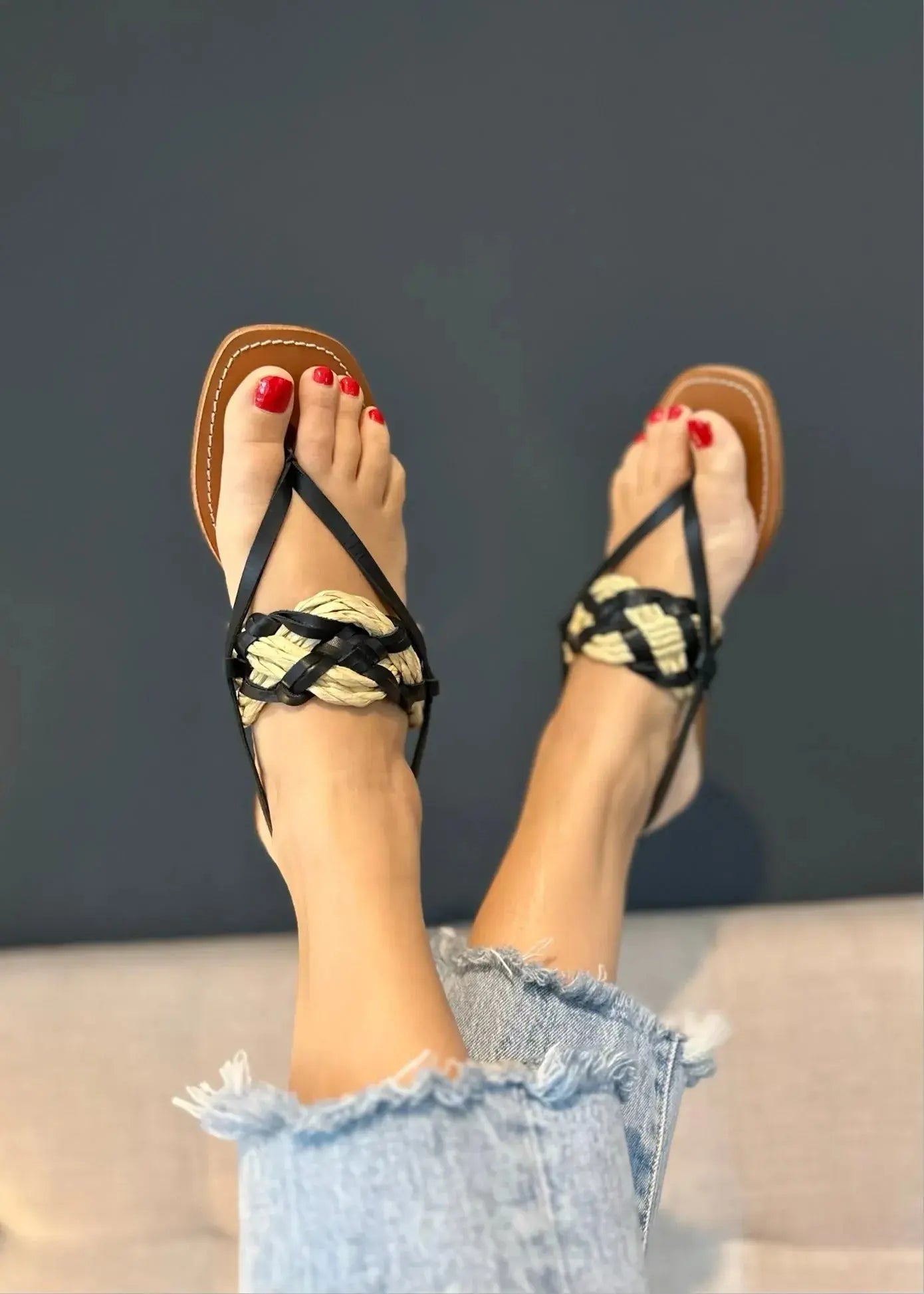 Sandales Couleur Pourpre Grenade Noir Couleur Pourpre