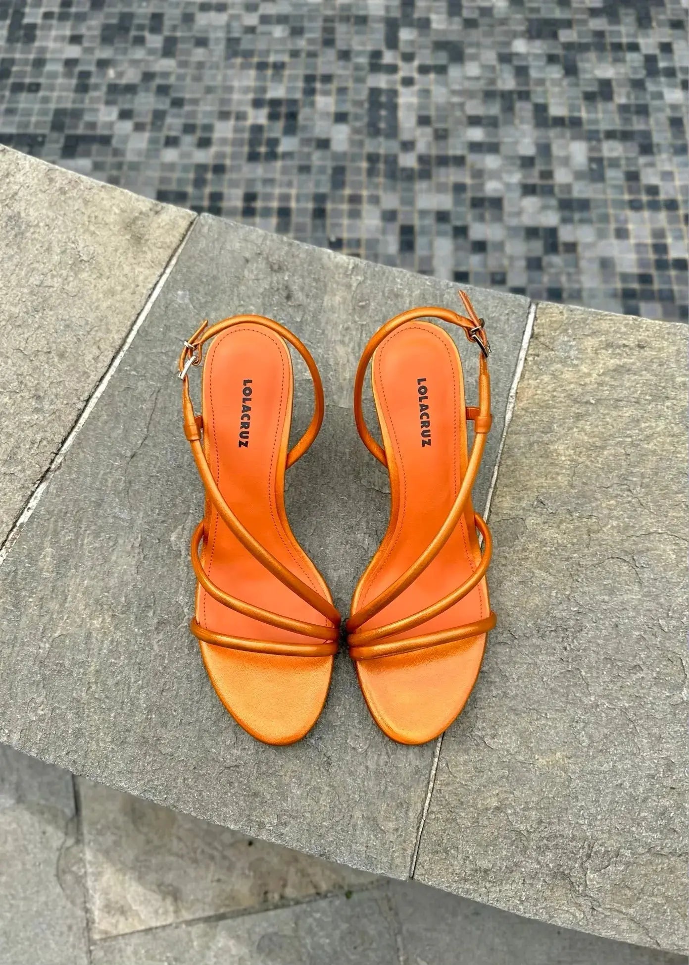 Sandales à talons Lola Cruz Seren Orange Lola Cruz