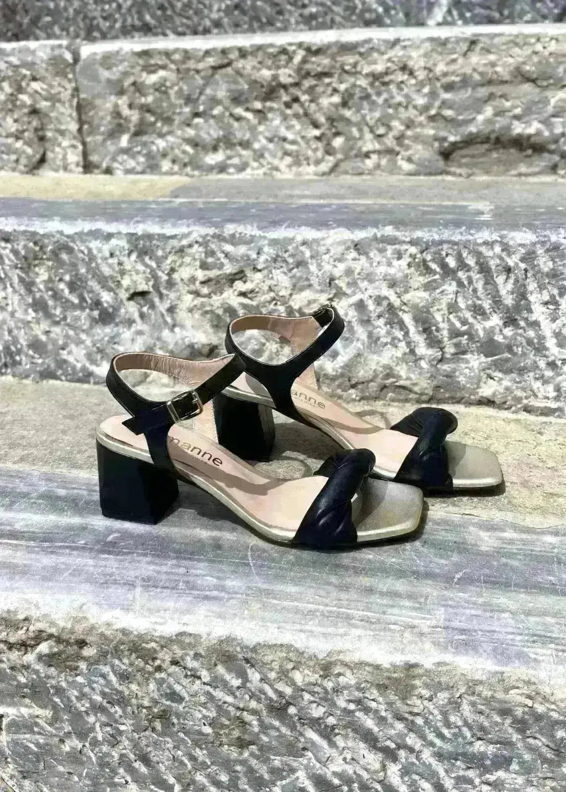 Sandales à talons Romanne 1445 Nero Romanne