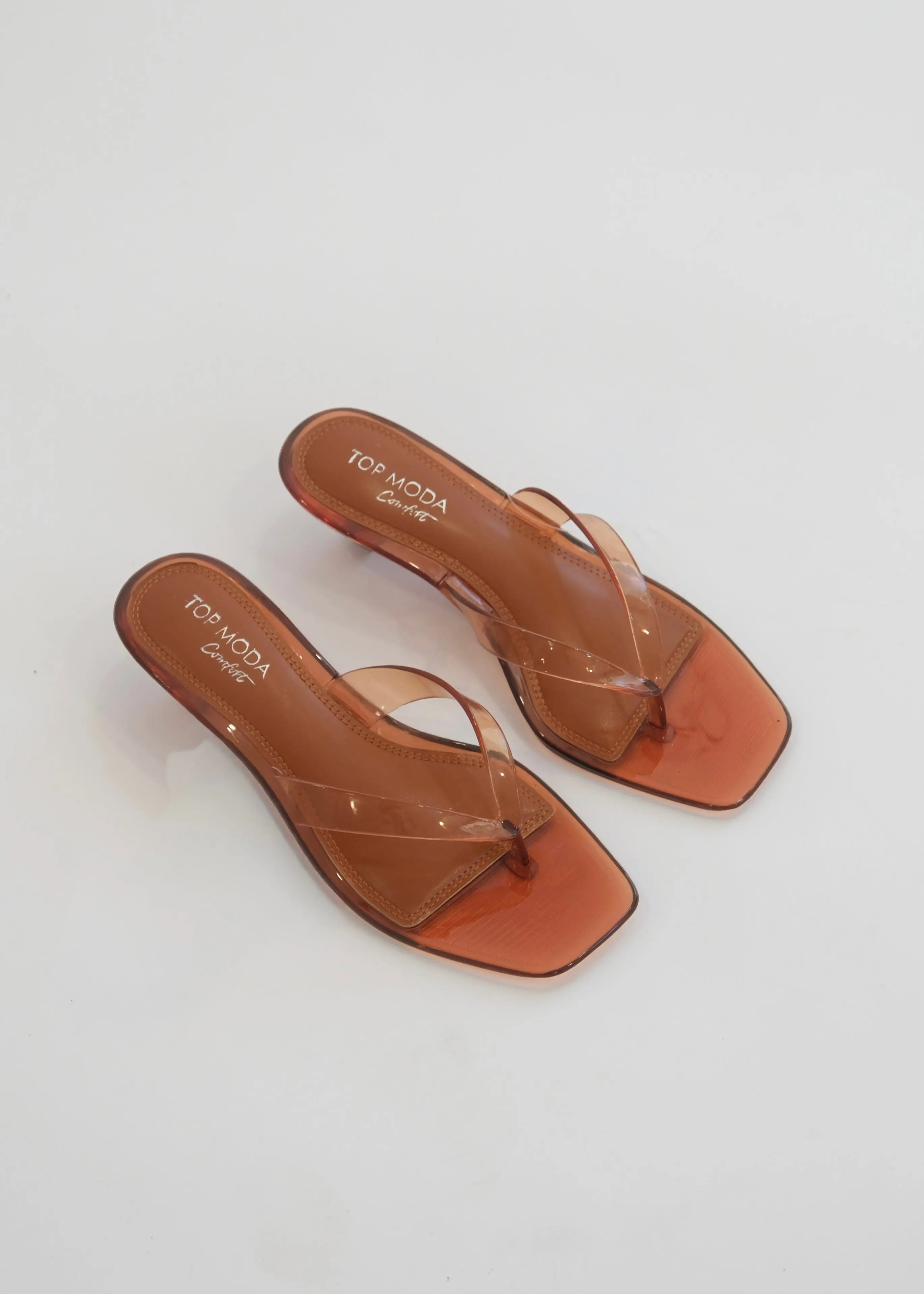 Sandales jellys à talons Tan L'adresse Corte
