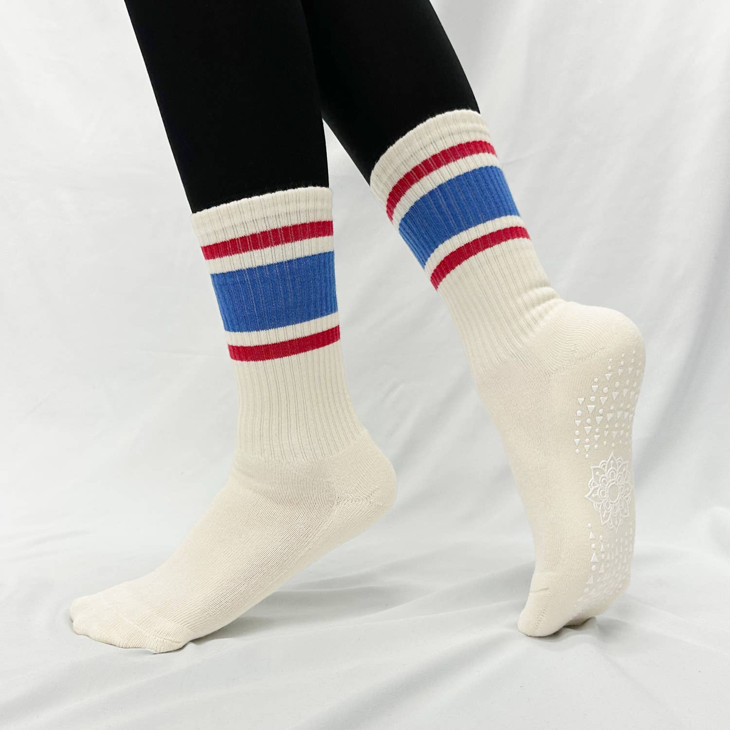 Chaussettes Yoga Pilates écru L'adresse Corte