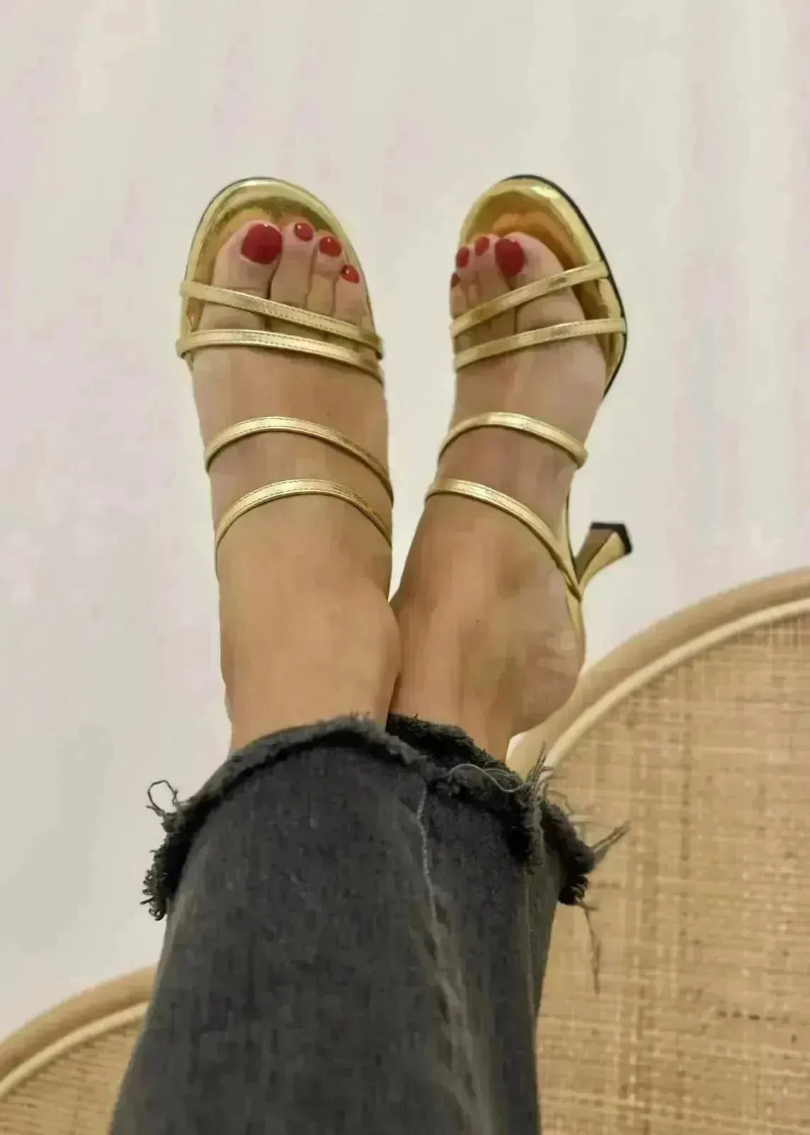 Mules à talons Toral Weekend Gold - L'adresse Corte