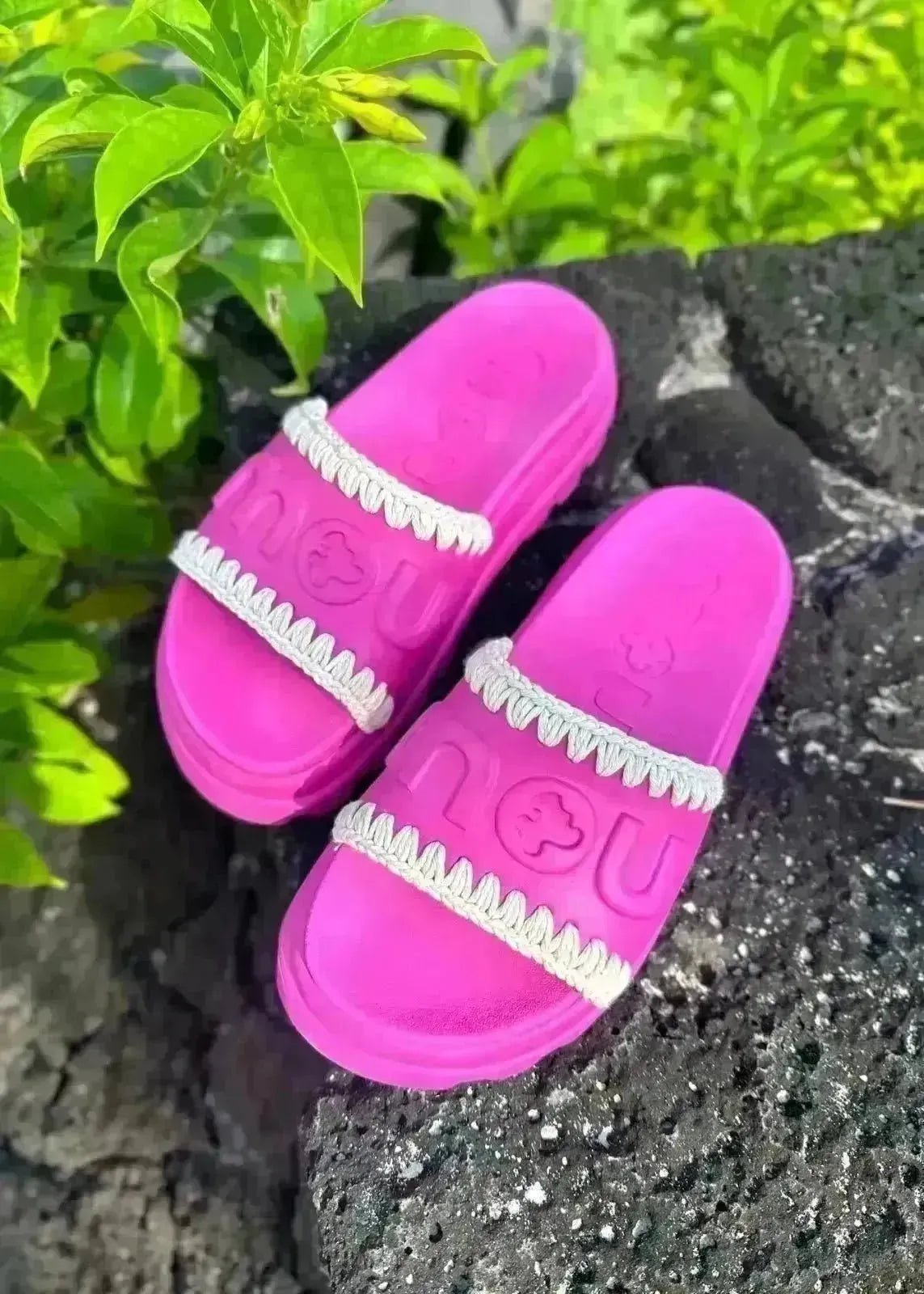 Mules Eva slide MOU Fuxia - L'adresse Corte