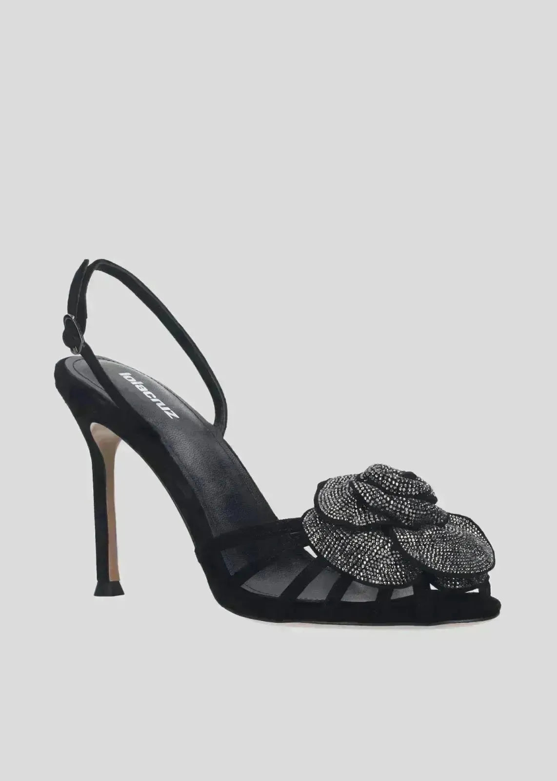 Sandales à talons Lola Cruz Rose 95 Black - L'adresse Corte