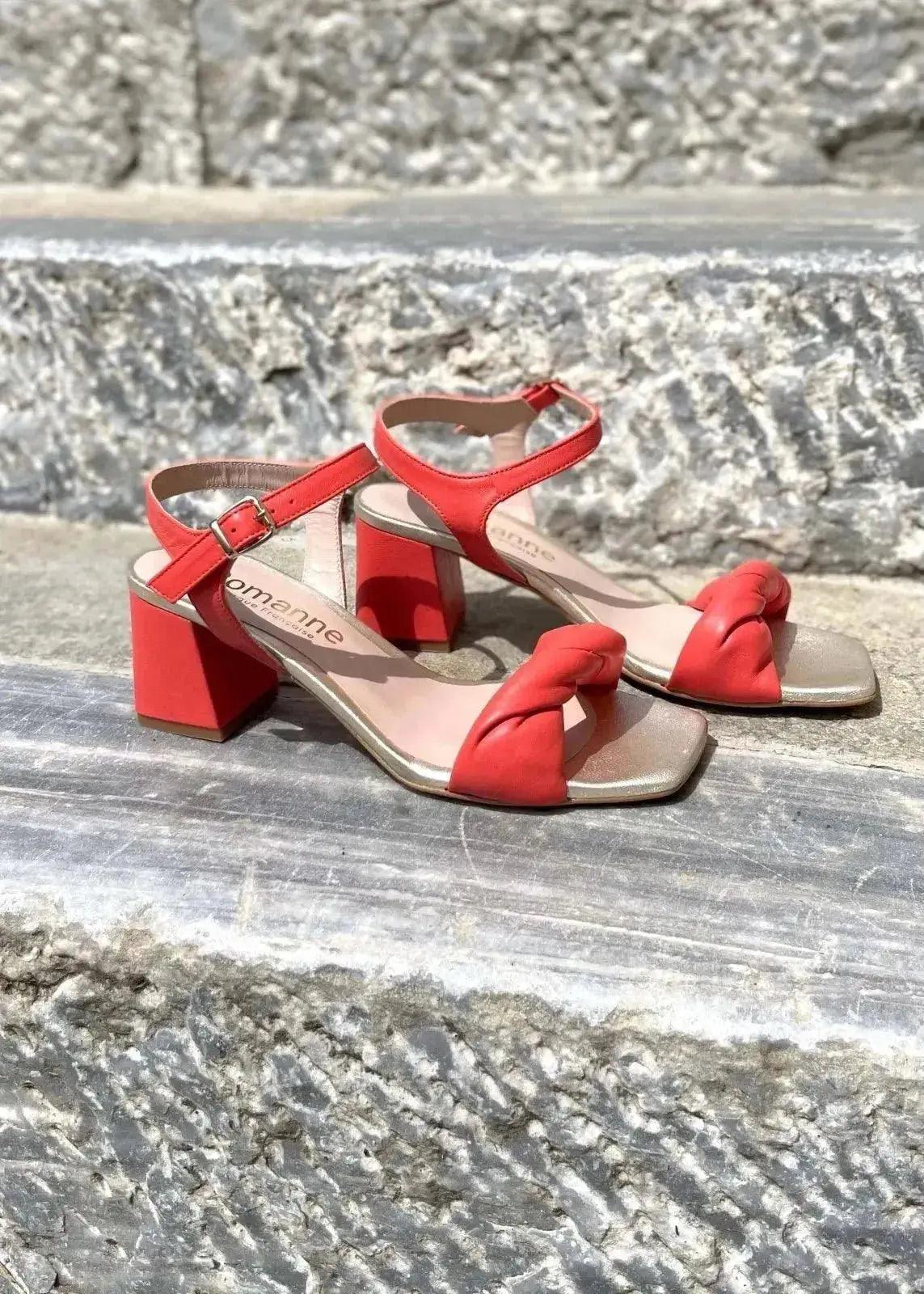 Sandales à talons Romanne 1445 Corail Romanne